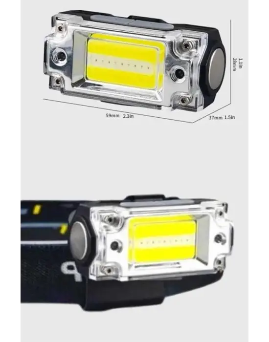 Sensörlü Kamp Lambası Ayarlanabilir Kafa Lambası Kafa Bantlı