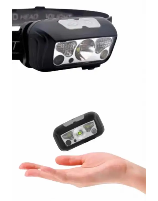 Sensörlü Şarjlı Type-c Şarj Işıklı Kafa Lambası Kamp Lambası