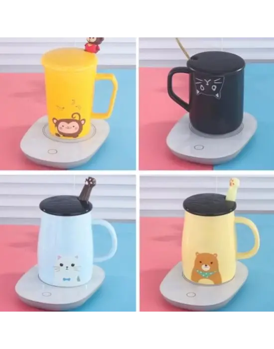 Omarı Sabit 55 Derece Sıcaklık Seramik Metal Kupa Isıtıcı