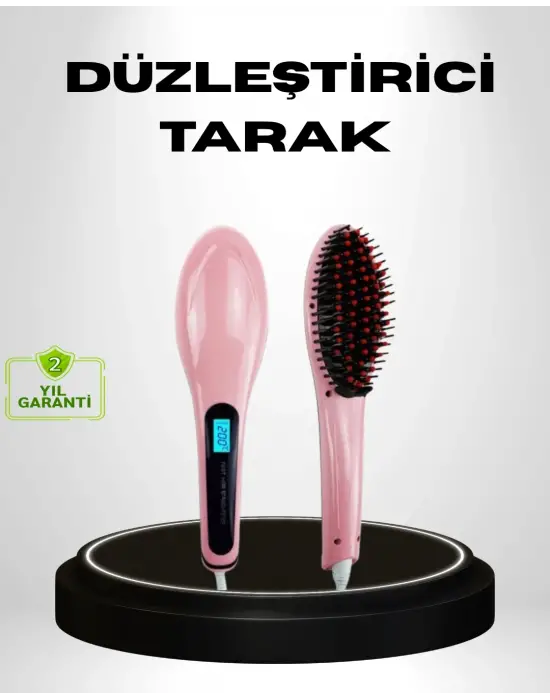 Seramik Plakalı Elektrikli Saç Düzleştirici – Hızlı Isınma, Uzun Kablo, 25w–39w Güç