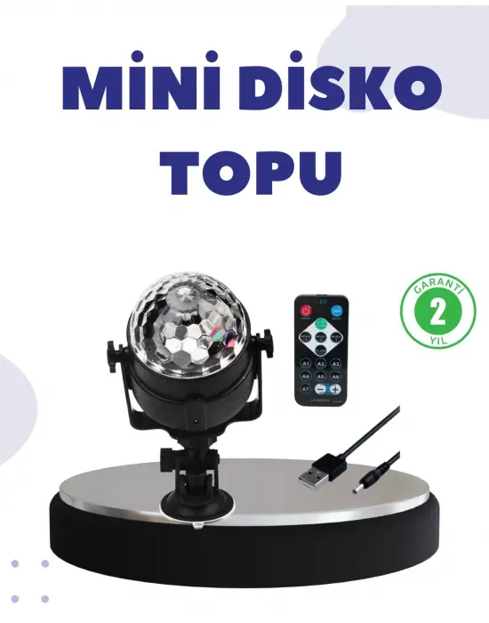 Ses Duyarlı Mini Disko Küre Lamba