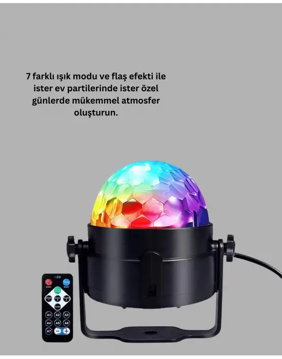 Ses Duyarlı Mini Disko Küre Lamba