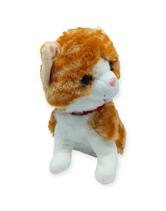 Sesli Peluş Kedi 25 cm - Sarı
