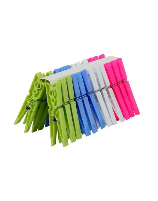 Omarı Dayanıklı Çamaşır Mandalı Seti - 24 Parça