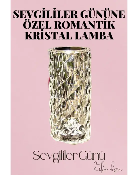 Sevgililer Gününe Özel Romantik Kristal Gece Lambası Sevgiliye Hediye