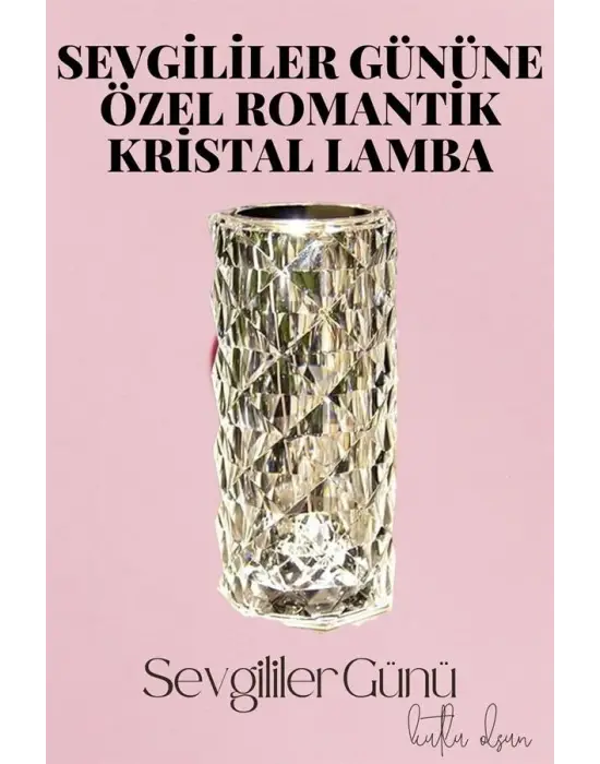 Sevgililer Gününe Özel Romantik Kristal Gece Lambası Sevgiliye Hediye