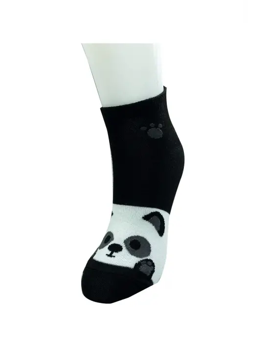 Omarı Sevimli Hayvan Desenli Pamuklu Kadın Bilek Çorapları