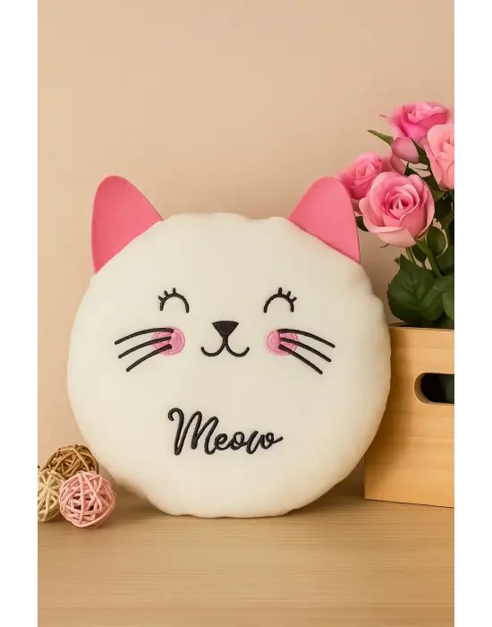 Sevimli Kedi Orta Boy Bebek Çocuk Yastık