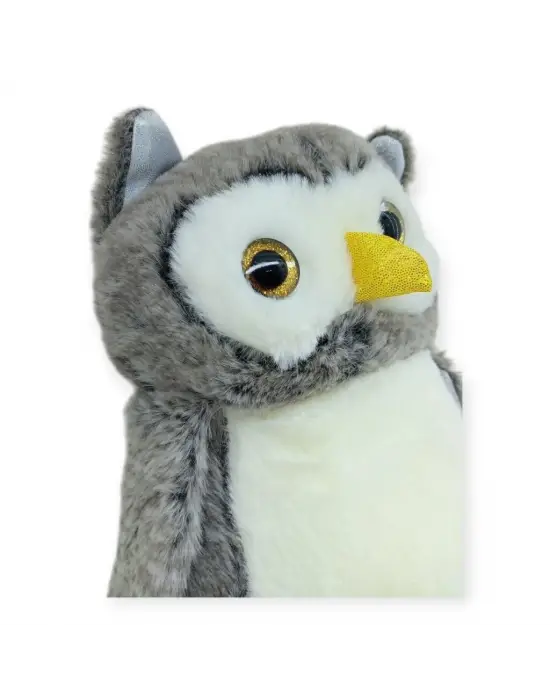 Sevimli Peluş Baykuş 25 cm - Gri