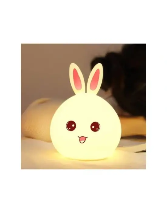 Sevimli Tavşan Tasarımlı Gece Lambası
