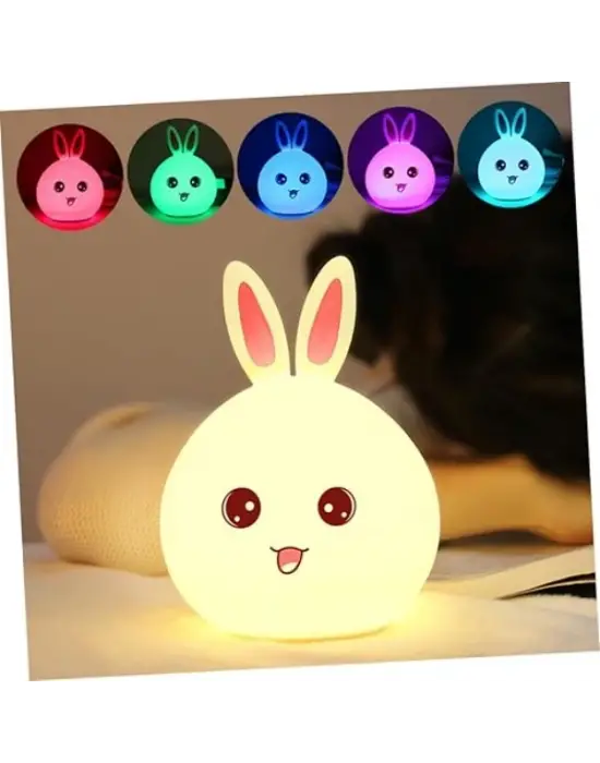 Sevimli Tavşan Tasarımlı Gece Lambası