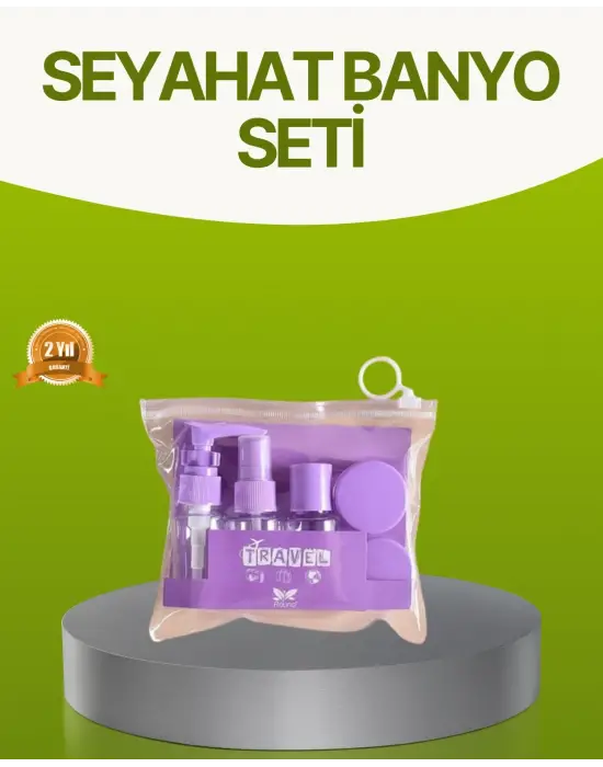 Seyahat Banyo Seti 5 Parça Şeffaf Taşıma Çantalı 30 Ml