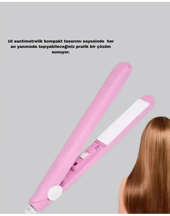 Seyahat Tipi Mini Saç Düzleştirici – Seramik Kaplama, Hızlı Isınma, Kompakt Tasarım