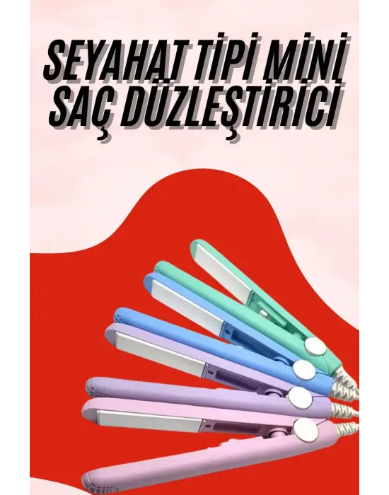 Seyahat Tipi Taşınabilir Saç Düzleştirici Saç Şekillendirici Yüksek Isı Ayarlı