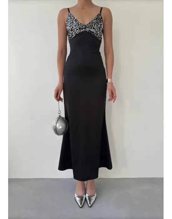 Omarı İp Askılı Yazlık Elbise