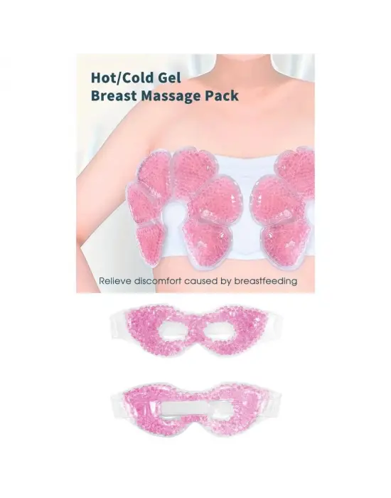 Sıcak Soğuk Göğüs Pedi 2’li Ve Jel Boncuklu Göz Maskesi Seti – Emziren Anneler İçin