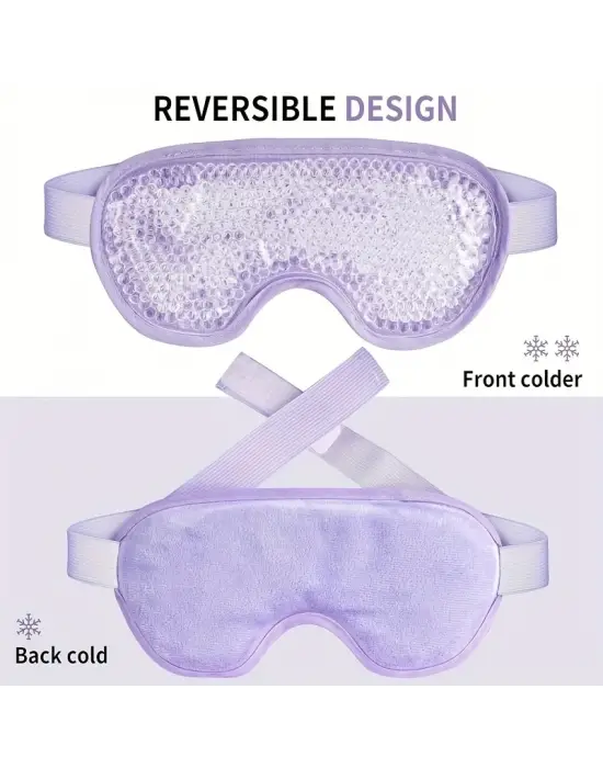 Sıcak Ve Soğuk Boncuklu Buz Jeli Terapi Göz Maskesi (mor)