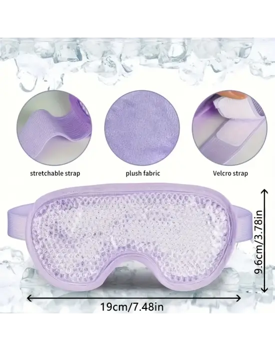 Sıcak Ve Soğuk Boncuklu Buz Jeli Terapi Göz Maskesi (mor)
