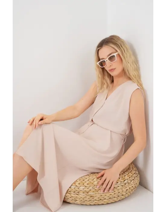 Göz Alıcı Elbise - Krem