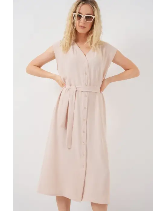 Göz Alıcı Elbise - Krem