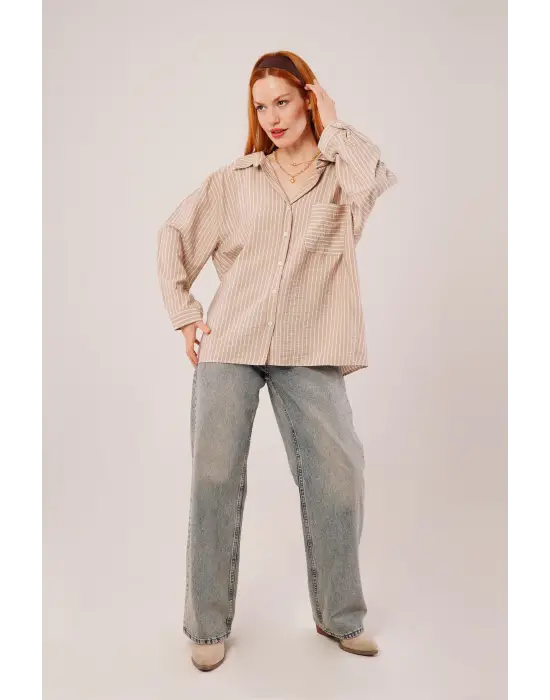 Omarı Şık ve Pratik Camel Gömlek