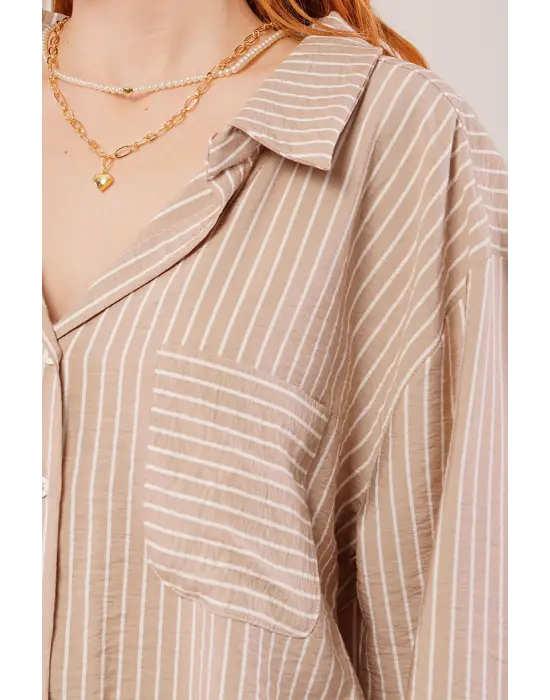 Omarı Şık ve Pratik Camel Gömlek