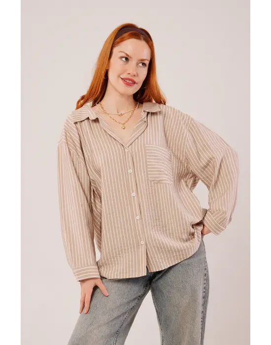 Omarı Şık ve Pratik Camel Gömlek