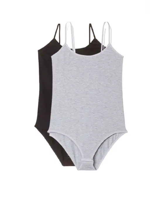 Şık İp Askılı Kadın Body Çıtçıtlı