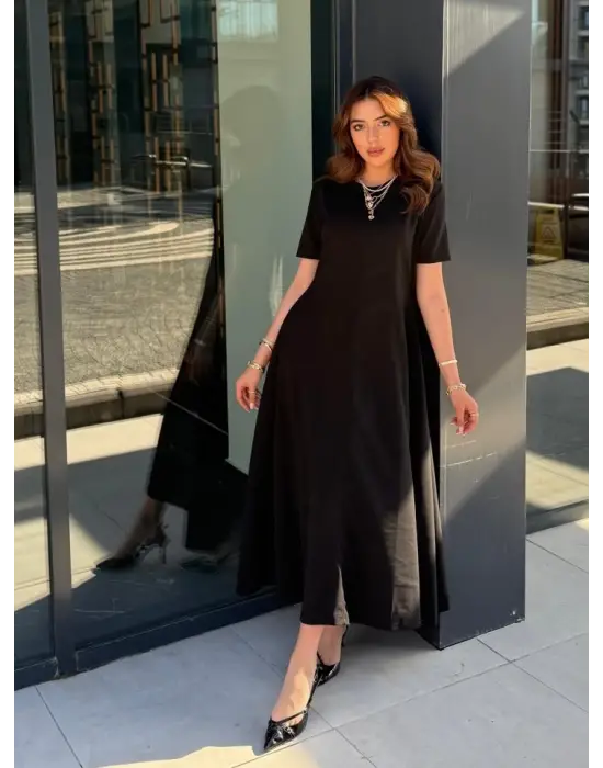 Omarı Rahat Kesim Kadın Maksi Elbise