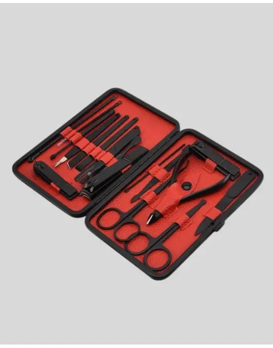 Şık Kutu Tasarımlı 17 Parça Manikür Pedikür Seti Dayanıklı Ve Hijyenik