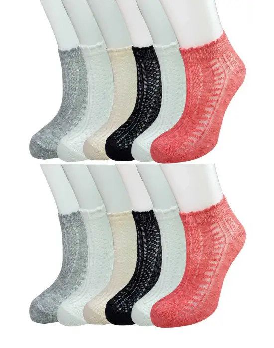 Omarı Örgü İşlemeli Kadın Fantezi Bilek Çorap Seti