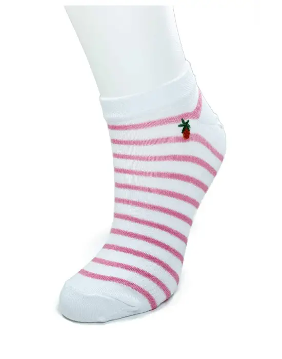 Omarı Yumuşak Pamuk Kadın Minyatür Baskılı Bilek Çorap Seti