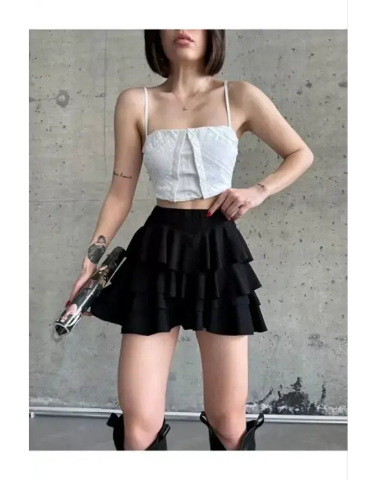 Omarı Siyah Basic Etek - Klasik ve Şık Tasarım