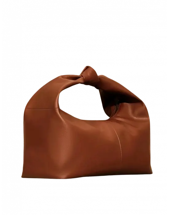 Şık Tasarım  Deri Kadın Kol Çantası-Kahverengi