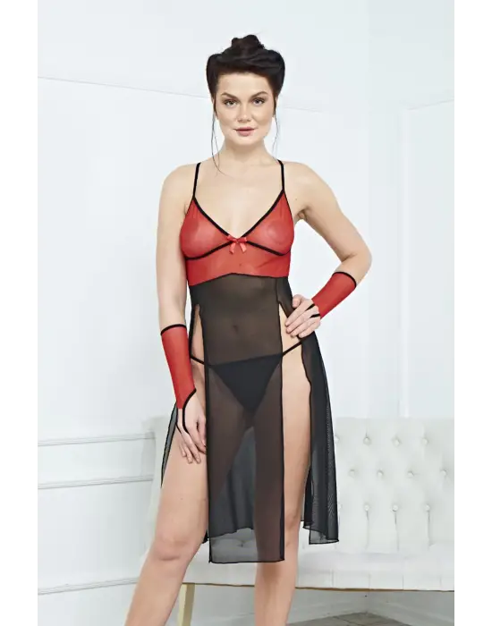 Omarı Şık Fantezi Uzun Elbise Gecelik