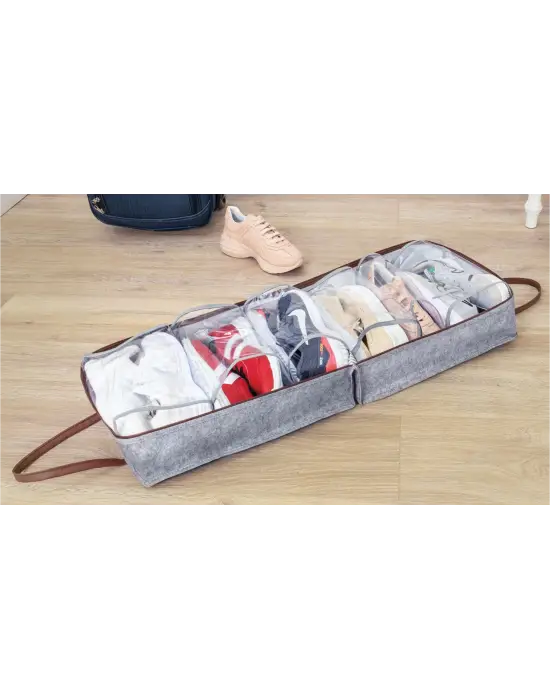 Omarı Şık Deri Ayakkabı Seyahat Çantası