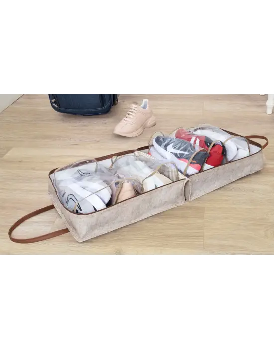 Omarı Şık Deri Ayakkabı Seyahat Çantası