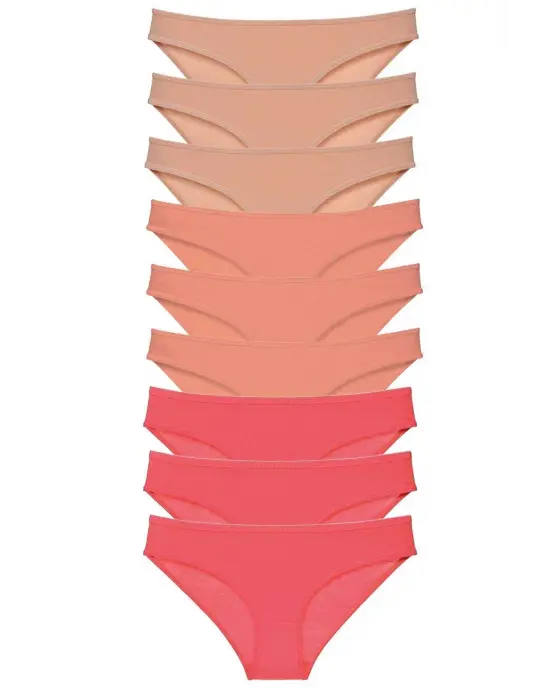 Omarı Eko Set Likralı Kadın Slip Külot - Ten Pudra Fuşya