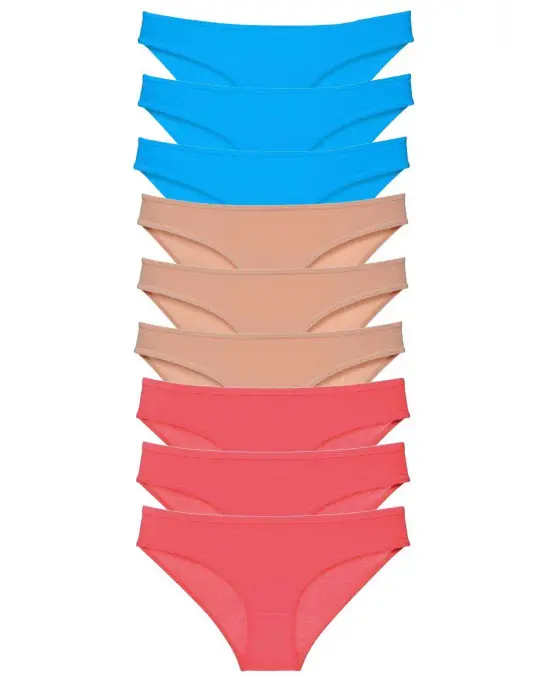 Omarı Süper Eko Likralı Kadın Slip Külot Seti