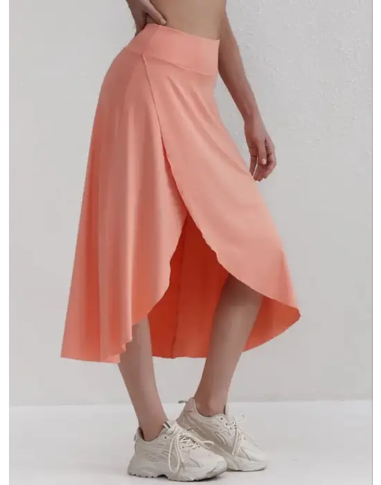 Omarı Sandy Etek - Cep Detaylı ve Şık Kadın Taytlı Etek