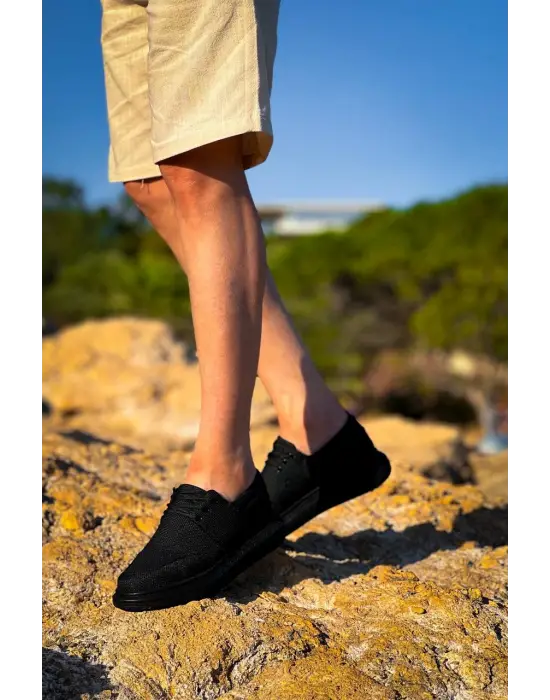 Omarı Kömür Rengi Bağcıklı Günlük Erkek Ayakkabı