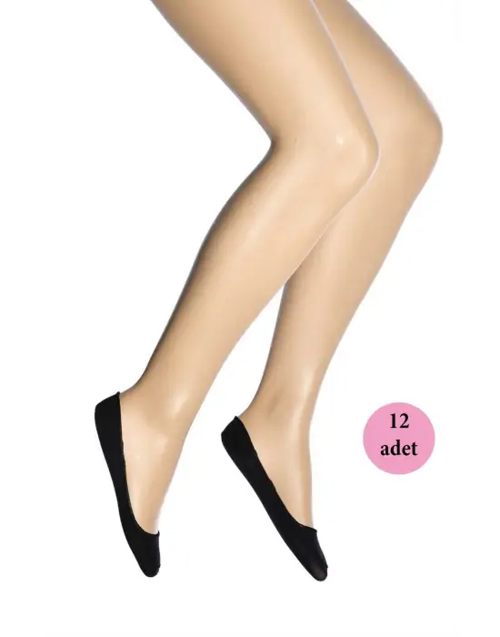 Omarı Siyah Renk İnce Babet Kadın Çorapları Paketi