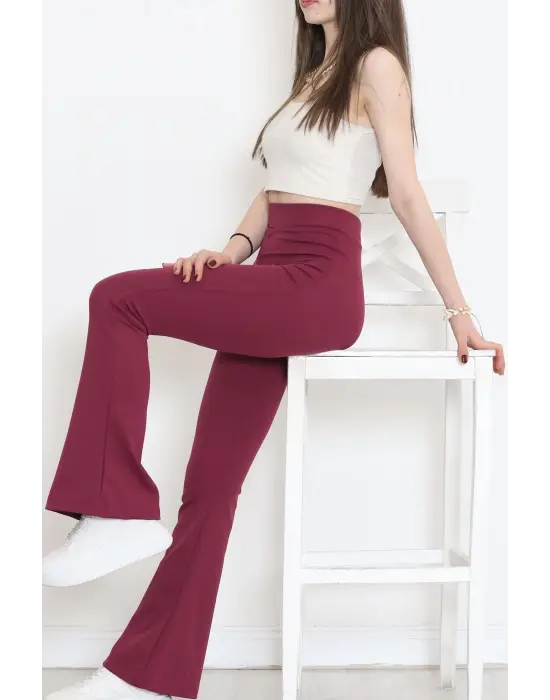 Omarı Rahat ve Şık Yüksek Bel İspanyol Paça Tayt