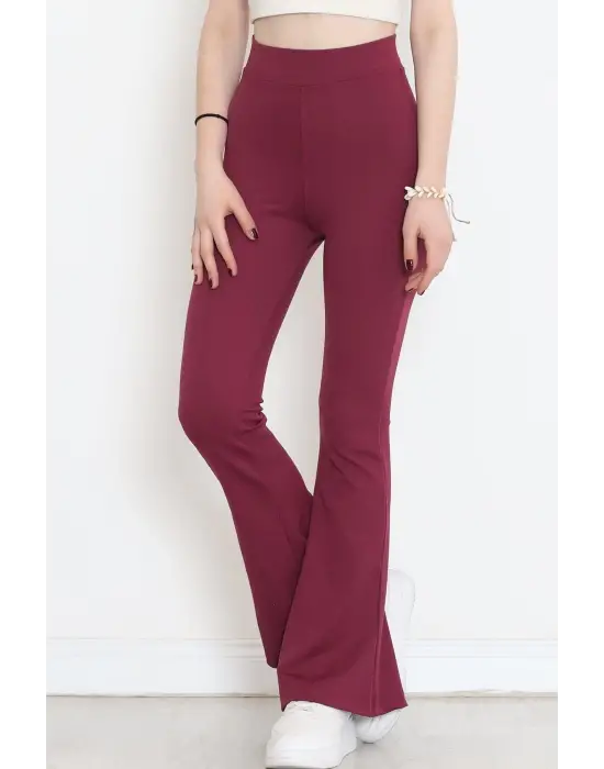 Omarı Rahat ve Şık Yüksek Bel İspanyol Paça Tayt