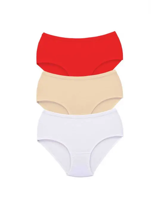 Omarı Yüksek Bel Kalın Lastik Külot Seti