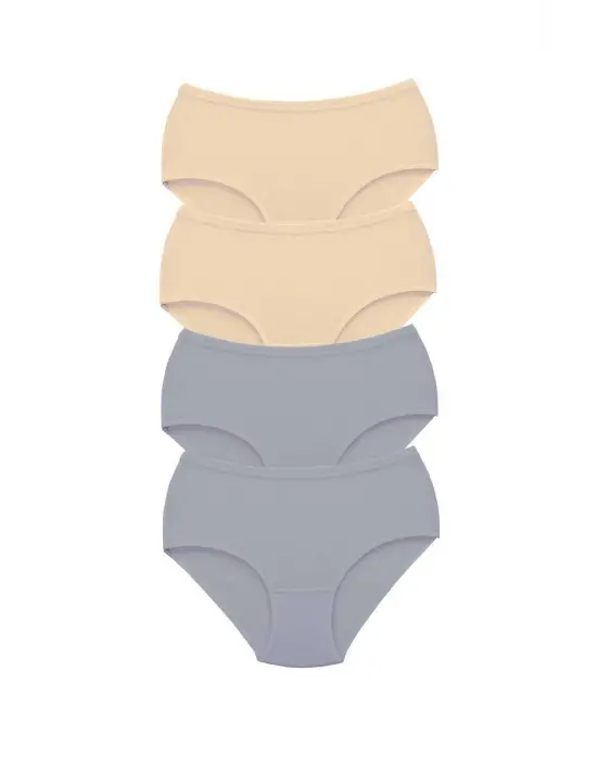 Omarı Yüksek Bel Kalın Lastikli Kadın Bato Külot Seti