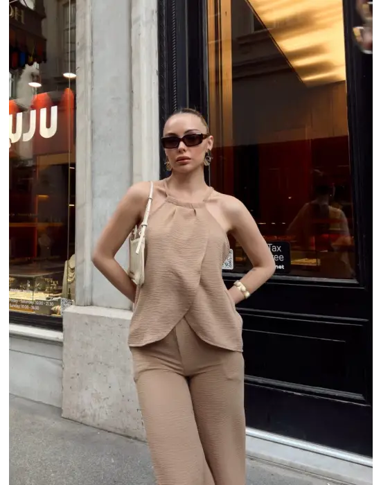 Omarı Modern Kruvaze Takım Bej