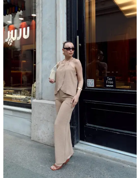 Omarı Modern Kruvaze Takım Bej