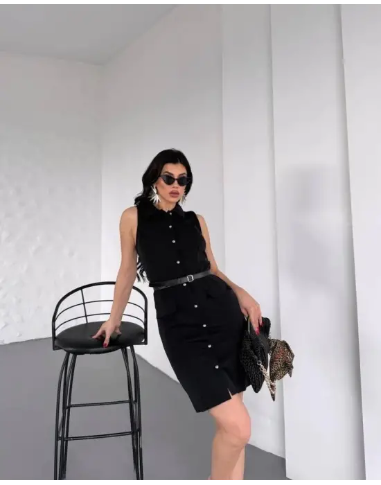 Omarı Klasik ve Şık Elbise Modeli