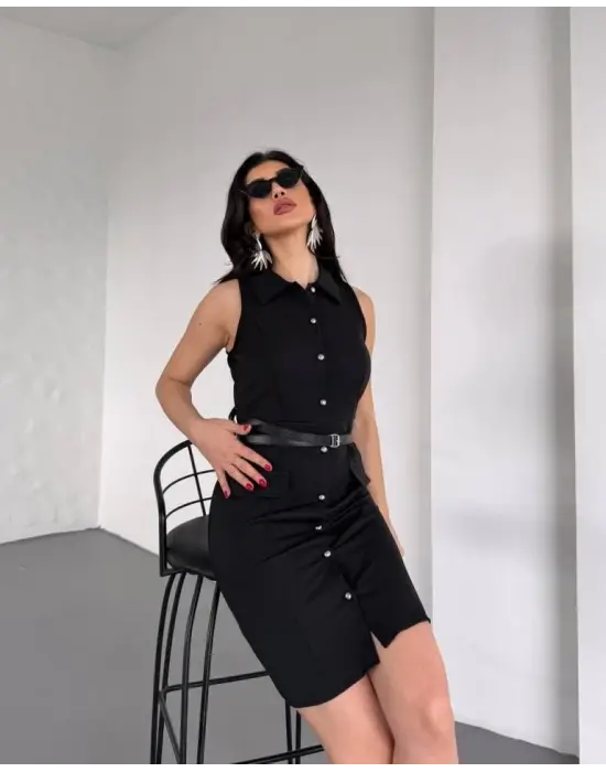 Omarı Klasik ve Şık Elbise Modeli